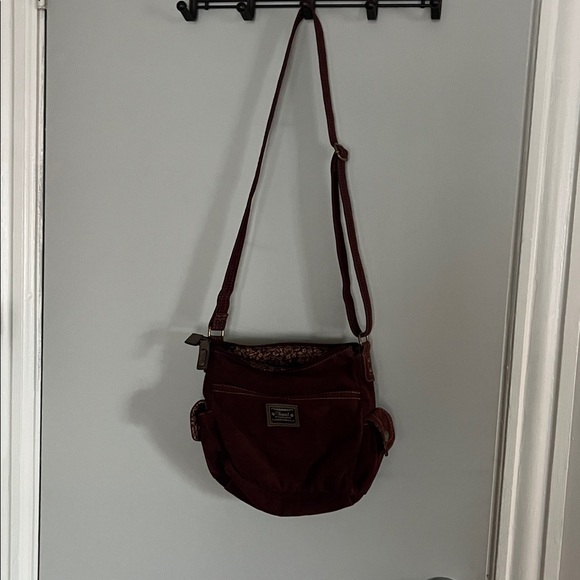 Fossil Maroon Crossbody Bag - Picture 1 of 4